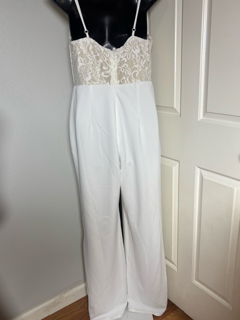 Lulus Eloquently Enticing White and Beige Lace Bustier jumpsuit - Picture 10 of 11